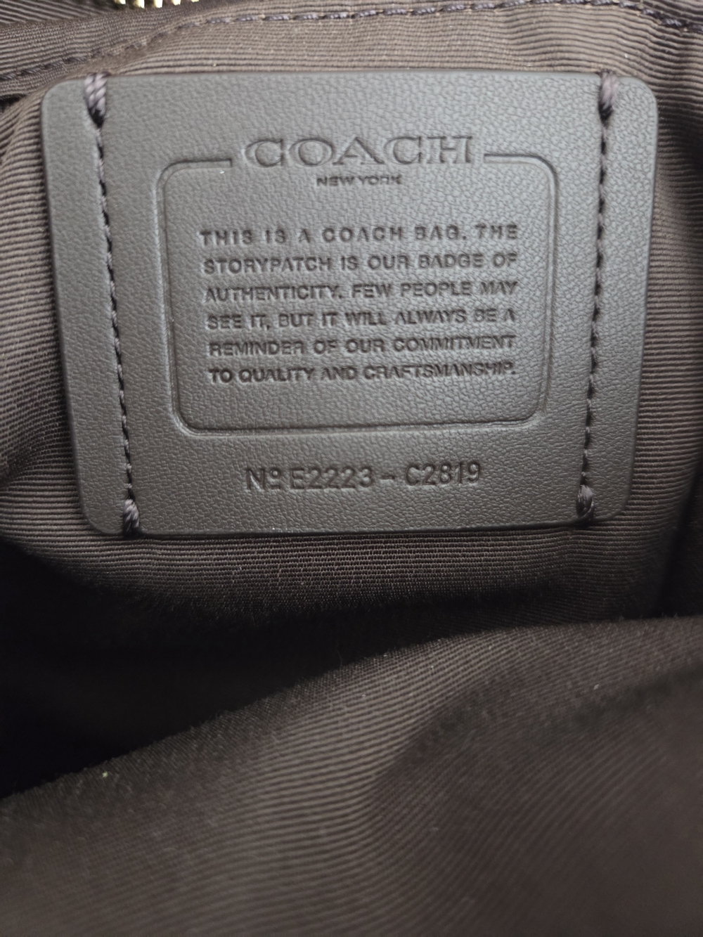 Coach Val Duffle Brown Signature Canvas Leather Crossbody Bag- C2819 - Picture 5 of 8